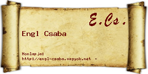 Engl Csaba névjegykártya